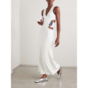 CHRISTOPHER ESBER Moodstone ribbed stretch-jersey maxi dress UK12/US8
